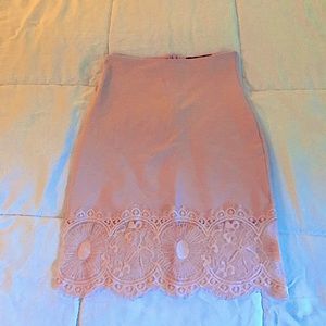 Romantic Lace Pencil Skirt